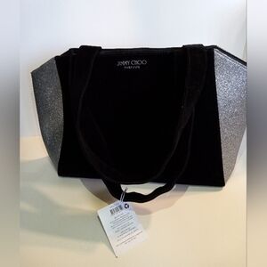 Jimmy Choo Black and Silver Tote Bag